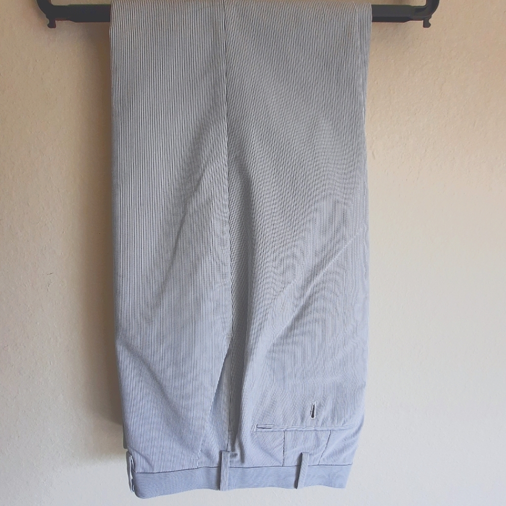 Uniqlo White Striped Summer Pants